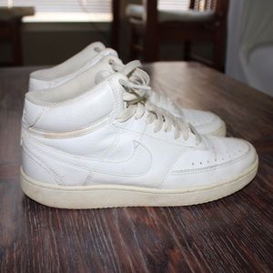 Nike White Womens Mid Sneakers